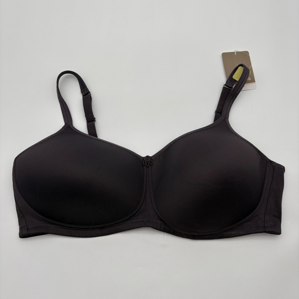 Amoena Mara SB Dark Grey Non-Wired Pocketed Mastectomy T-Shirt Bra 44C 44023 NEW